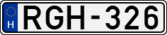license plates of Hungary, Cars (1990)