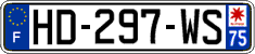 French license plate, SIV (ordinary)