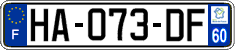 French license plate, SIV (ordinary)