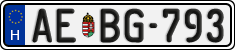 license plates of Hungary, Regular plates (2022)