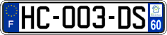 French license plate, SIV (ordinary)