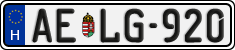 license plates of Hungary, Regular plates (2022)