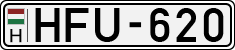 license plates of Hungary, Cars (1990)