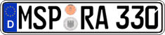German license plate, Regular plates