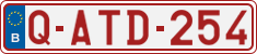 License plate of Belgium, Regular plates (2010)