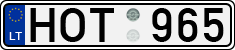 License plate of Lithuania, Cars