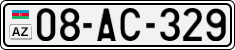 License plate of Azerbaijan, Cars