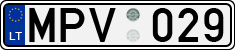 License plate of Lithuania, Cars