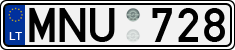 License plate of Lithuania, Cars