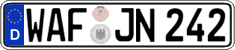 German license plate, Regular plates