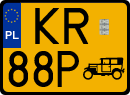 License plates of Poland, Oldtimers