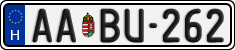 license plates of Hungary, Regular plates (2022)