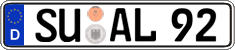 German license plate, Regular plates