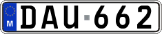 License plate of Malta, Regular plates (ABC 123)