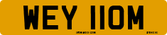 License plate of the United Kingdom, 1963 year system