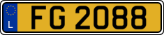 License plate of Luxembourg, 2003 year system