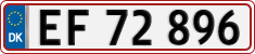 License plate of Denmark, Regular plates