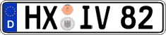 German license plate, Regular plates