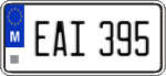License plate of Malta, Regular plates (ABC 123)