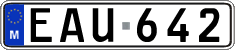 License plate of Malta, Regular plates (ABC 123)