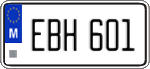 License plate of Malta, Regular plates (ABC 123)