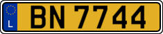 License plate of Luxembourg, 2003 year system