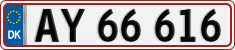 License plate of Denmark, Regular plates