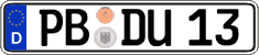 German license plate, Regular plates