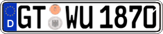 German license plate, Regular plates