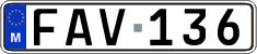 License plate of Malta, Regular plates (ABC 123)