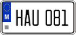 License plate of Malta, Regular plates (ABC 123)