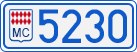 License plate of Monaco, Cars