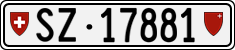 License plate of Switzerland, Cars