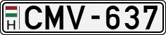 license plates of Hungary, Cars (1990)