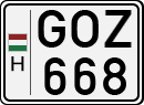 license plates of Hungary, Cars (1990)