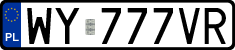License plates of Poland, Regular car plates