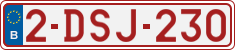 License plate of Belgium, Regular plates (2010)