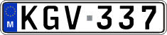 License plate of Malta, Regular plates (ABC 123)