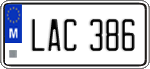 License plate of Malta, Regular plates (ABC 123)