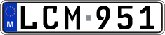 License plate of Malta, Regular plates (ABC 123)