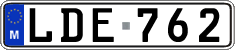 License plate of Malta, Regular plates (ABC 123)