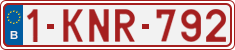 License plate of Belgium, Regular plates (2010)