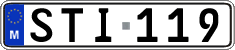 License plate of Malta, Regular plates (ABC 123)