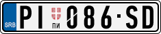 License plate of Serbia, Cars