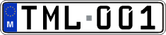 License plate of Malta, Regular plates (ABC 123)