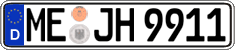 German license plate, Regular plates