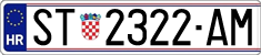 License plate of Croatia, Regular plates
