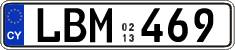 License plate of Cyprus, Regular plates
