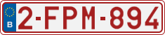 License plate of Belgium, Regular plates (2010)