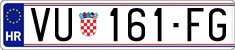 License plate of Croatia, Regular plates
